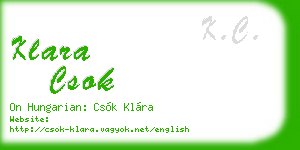 klara csok business card